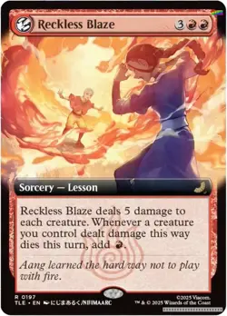 Reckless Blaze (Extended Art) [TLE - 197] - NM [Foil] TCG MTG - Image 1