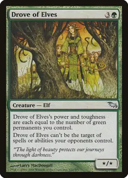 MTG Magic the Gathering Drove of Elves (112/315) Shadowmoor LP - Image 1