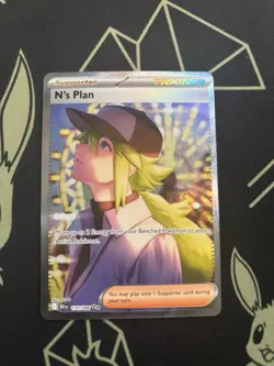 Pokemon N's Plan Full Art Trainer Secret Rare Foil Card 170/086 English - Image 1