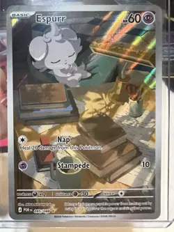 Pokemon TCG Espurr 95/088 Perfect Order Illustration Rare Holo Pokemon Card NM/M - Image 1