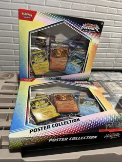 (LOT OF x2) Pokemon Prismatic Evolutions Poster Collection Boxes NEW SHIPS ASAP! - Image 1