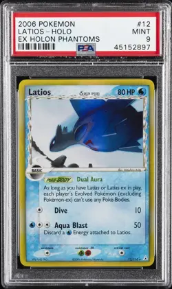 2006 POKEMON EX HOLON PHANTOMS #12 LATIOS-HOLO PSA 9 - Image 1