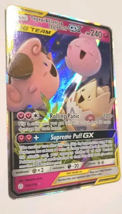 Pokemon Togepi & Cleffa & Igglybuff GX 143/236 Ultra Rare Holo Cosmic Eclipse - Image 1