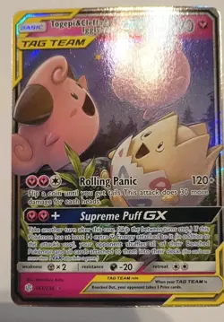 Pokemon Togepi & Cleffa & Igglybuff GX 143/236 Ultra Rare Holo Cosmic Eclipse - Image 2