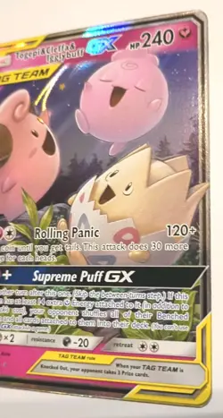 Pokemon Togepi & Cleffa & Igglybuff GX 143/236 Ultra Rare Holo Cosmic Eclipse - Image 3