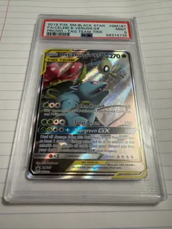 2019 Pokemon Black Star Promo Celebi & Venusaur Gx Tag Team #SM167 PSA 9 - Image 2