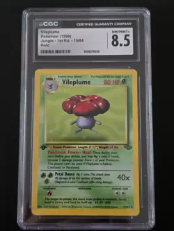 1999 Pokemon Jungle #15 Vileplume Holo 1st Edition WITH Jungle Stamp CGC 8.5 - Image 1