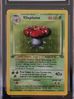 1999 Pokemon Jungle #15 Vileplume Holo 1st Edition WITH Jungle Stamp CGC 8.5 - Image 3