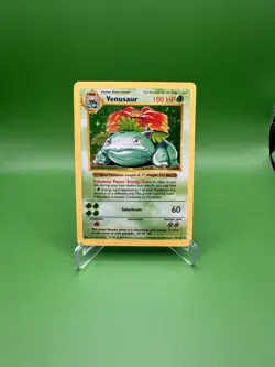 Pokemon TCG Venusaur Base Set Shadowless Holo Rare 15/102 100 HP Stage 2 - Image 1