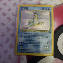 Pokemon TCG Lapras Fossil Holo Rare 10/62 - Image 1