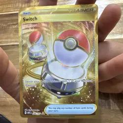 Pokemon Switch Trainer 206/165 Scarlet & Violet 151 Gold Secret Rare Holo - Image 5