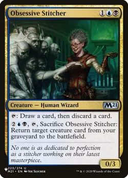 MTG Magic the Gathering Obsessive Stitcher (M21-223/1495) The List LP - Image 1