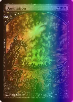 MTG Magic the Gathering Damnation (1/7) Magic Player Rewards 2008 LP FOIL - Image 1