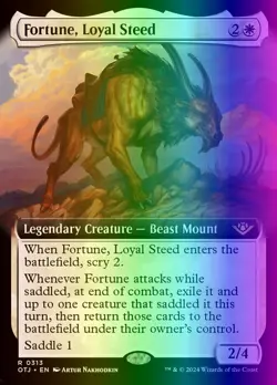 MTG Fortune, Loyal Steed (313/441) Outlaws of Thunder Junction NM FOIL - Image 1