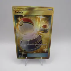 Pokemon Switch Full Art Secret Rare Holo Trainer SM Base Set 160/149 English - Image 1