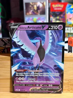 GALARIAN ARTICUNO V 058/198 Chilling Reign V RARE Holo Pokemon TCG NM - Image 1