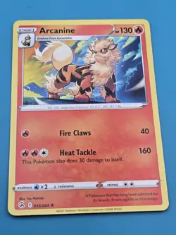 Pokemon TCG Arcanine Fusion Strike 033/264 Regular Rare NM - Image 1