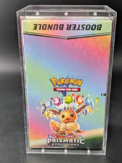 Pokemon SV8.5 Prismatic Evolutions Sealed Booster Bundle Display W/Acrylic Case - Image 1