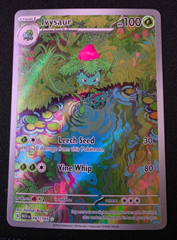 Pokemon Ivysaur 167/165 Scarlet & Violet 151 Illustration Rare Full Art NM 2023 - Image 1