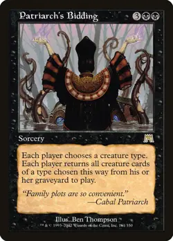 MTG Magic the Gathering Patriarch's Bidding (161/350) Onslaught HP - Image 1