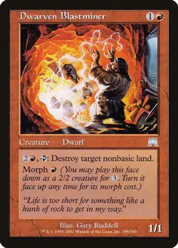 MTG Magic the Gathering Dwarven Blastminer (199/350) Onslaught LP - Image 1