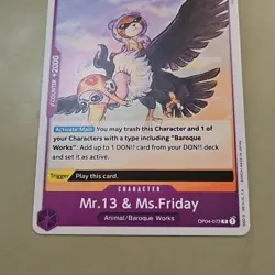 One Piece Mr.13 & Ms.Friday (OP04-073/202) OP04 Kingdoms of Intrigue NM TCG - Image 5