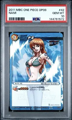 PSA 10 Nami - 42/85 - One Piece Miracle Battle Carddass Card Japanese - Image 1