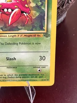 Pokemon TCG Parasect Base Jungle Set, 1st Edition Uncommon Card 41/64 - Image 2