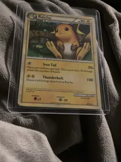 Pokemon TCG Raichu HeartGold SoulSilver Holo Card 10/123 Rare - Image 1
