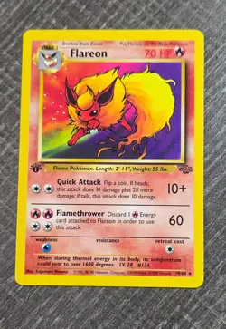 Flareon 1st edition Jungle 19/64 Pokemon Card Rare LP - Image 1