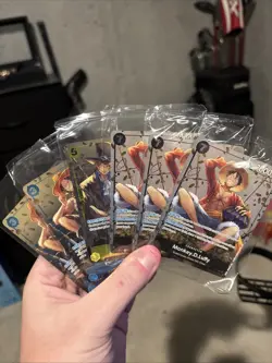 Bandai One Piece Monkey.D.Luffy Character Promo Card P-075 Sealed - 6 Card Lot - Image 1