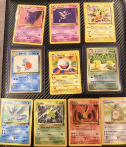 Pokemon TCG Base Set 1999 Lot 10 Cards Gengar Haunter Jolteon Articuno Electrode - Image 1