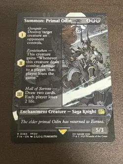 MTG Summon: Primal Odin (Borderless) English Final Fantasy FIN NM R0365 - Image 1