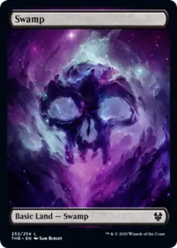 MTG Swamp (252) - Foil, Theros Beyond Death, Moderately Played, English - Image 1
