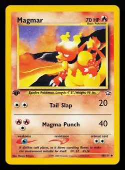 Magmar 40/111 Uncommon 1st Edition Neo Genesis Pokemon Card - Image 1