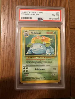 1999 Pokemon—Venusaur #15 Base Set—Rare Holo PSA 8 - Image 1