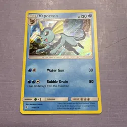 Pokemon Hidden Fates #18/68 Vaporeon Holo Rare - Image 1