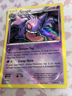 Gengar - 35/83 - Pokemon XY Holo Rare Card NM ERROR INTENSE HOLO BLEED! Rare - Image 3