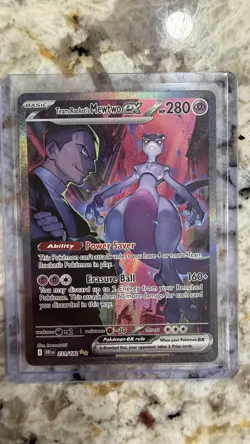 Pokemon TCG Team Rockets Mewtwo EX 213/182 Full Art Destined Rivals English - Image 1