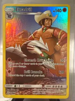 Excadrill (Secret) - 246/236 Pokemon SM Cosmic Eclipse - Holo NM - Image 1