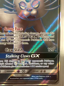 Pokemon Alolan Persian GX 219/236 Sun & Moon Cosmic Eclipse Full Art Near Mint - Image 4