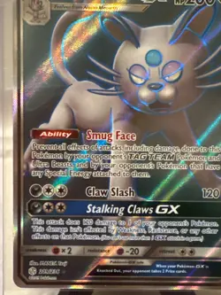 Pokemon Alolan Persian GX 219/236 Sun & Moon Cosmic Eclipse Full Art Near Mint - Image 5