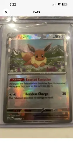 Pokemon Eevee TCG Master Ball Pattern 074/131 Prismatic Evolutions Holo Card - Image 1