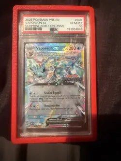 Pokemon TCG Vaporeon EX 023/131 Prismatic Evolutions Stamped Promo Psa 10 - Image 1