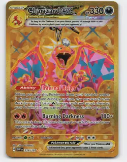 2023 Pokemon, Obsidian Flames, #228/197 Charizard EX, Gold Hyper Rare - Image 1