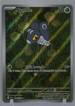 Nymble 2025 Pokemon TCG #96/94 Phantasmal Flames Illustration Rare Holo - Image 1