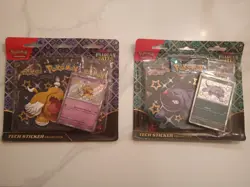 2 Pokemon Paldean Fates Tech Sticker Collection Lot Sealed - Image 1