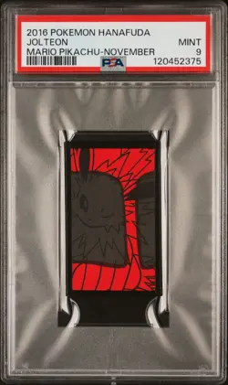 2016 POKEMON HANAFUDA MARIO PIKACHU NOVEMBER JOLTEON PSA 9 - Image 1