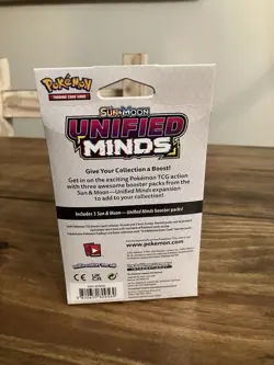 Pokemon TCG Sun & Moon Unified Minds Hanger Box Sealed (3 Booster Packs) - Image 3