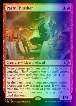 MTG Magic the Gathering Party Thrasher (129/703) Modern Horizons 3 LP FOIL - Image 1